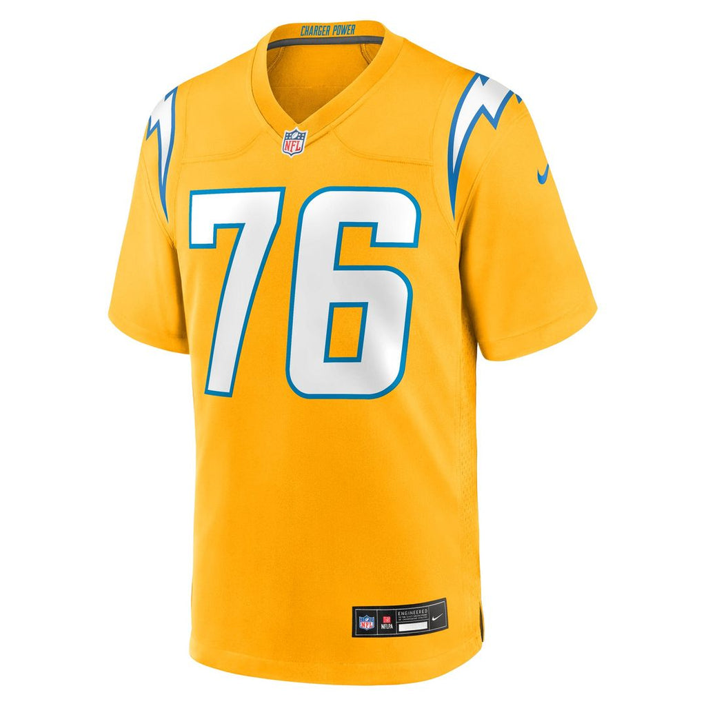 Los Angeles Chargers Joe Alt Gold Alternate Charger Power Game Player Jersey product image 5, provided for visual reference