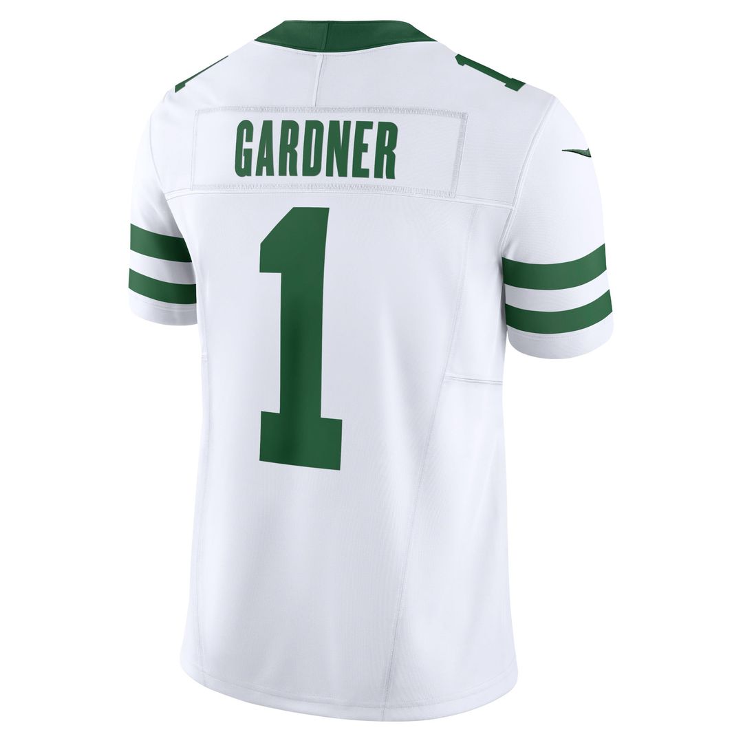 New York Jets Ahmad Sauce Gardner Legacy White Vapor F.U.S.E. Limited Jersey product image 3, provided for visual reference
