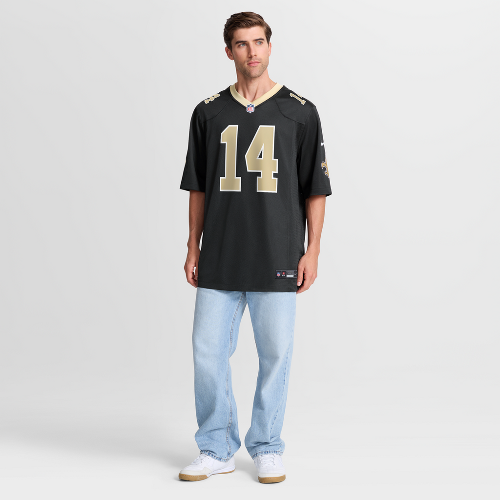 New Orleans Saints Devaughn Vele Black Team Game Jersey product image 7, provided for visual reference and product detail