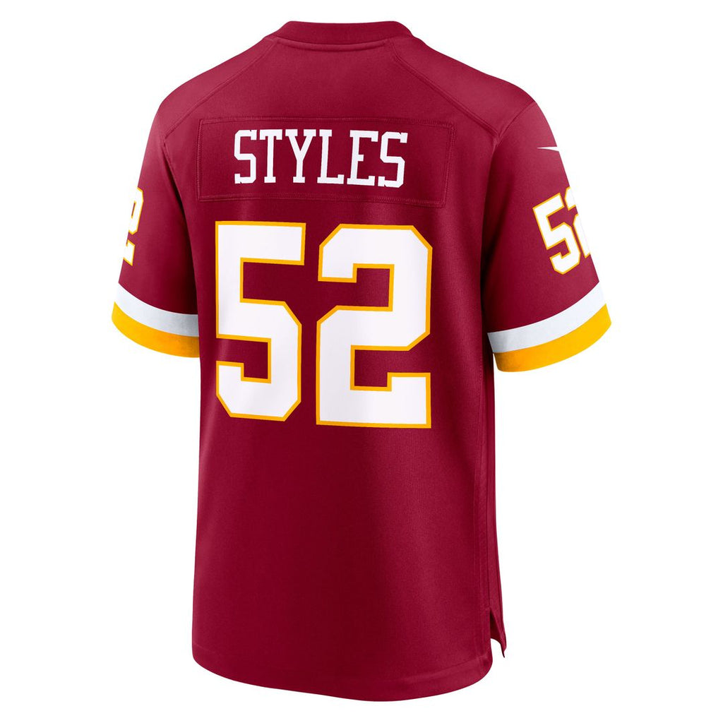Washington Commanders Sonny Styles Burgundy Team Game Jersey product image 3, provided for visual reference and product