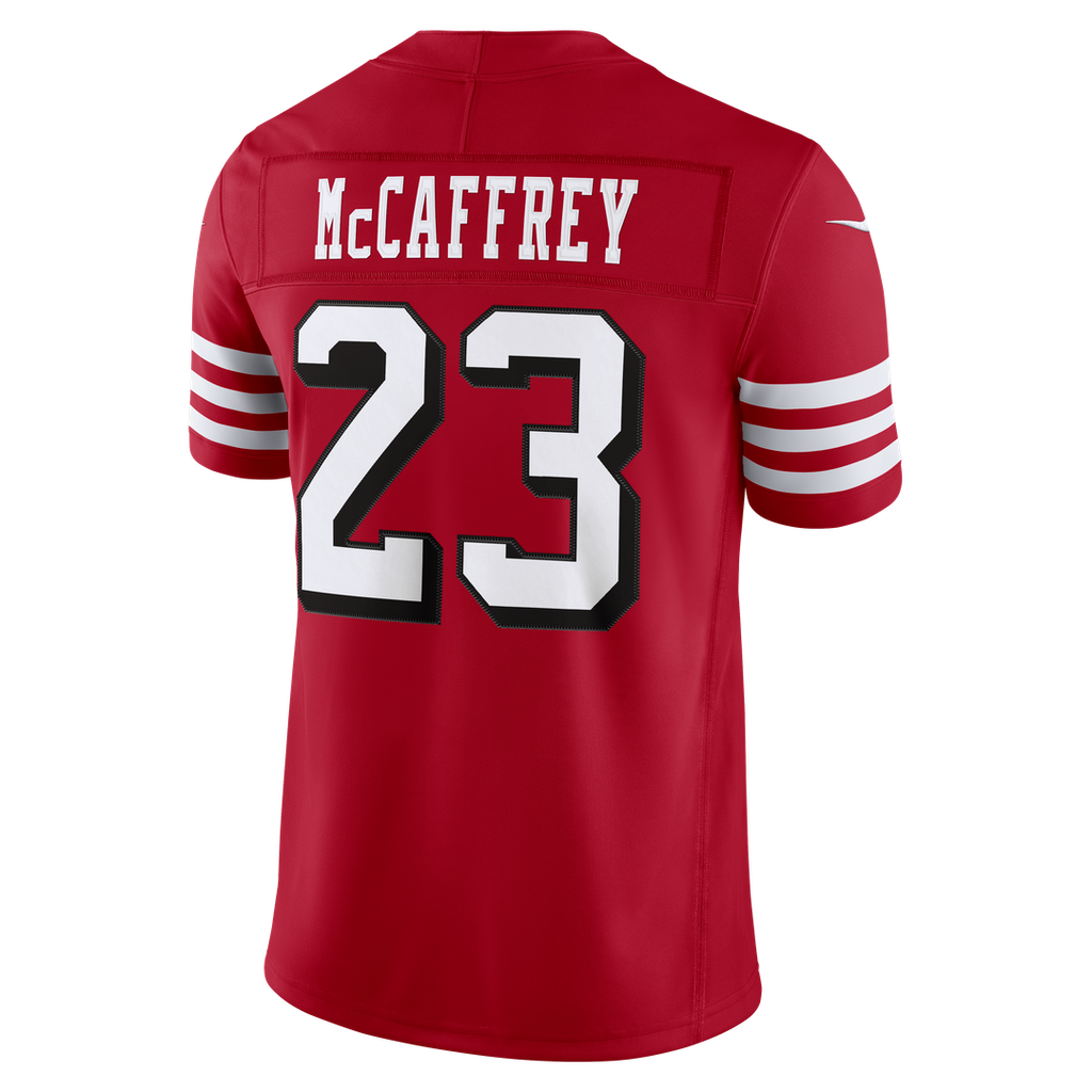 San Francisco 49ers Christian McCaffrey Scarlet Alternate Vapor F.U.S.E. Stitched Limited Jersey product image 3, provided