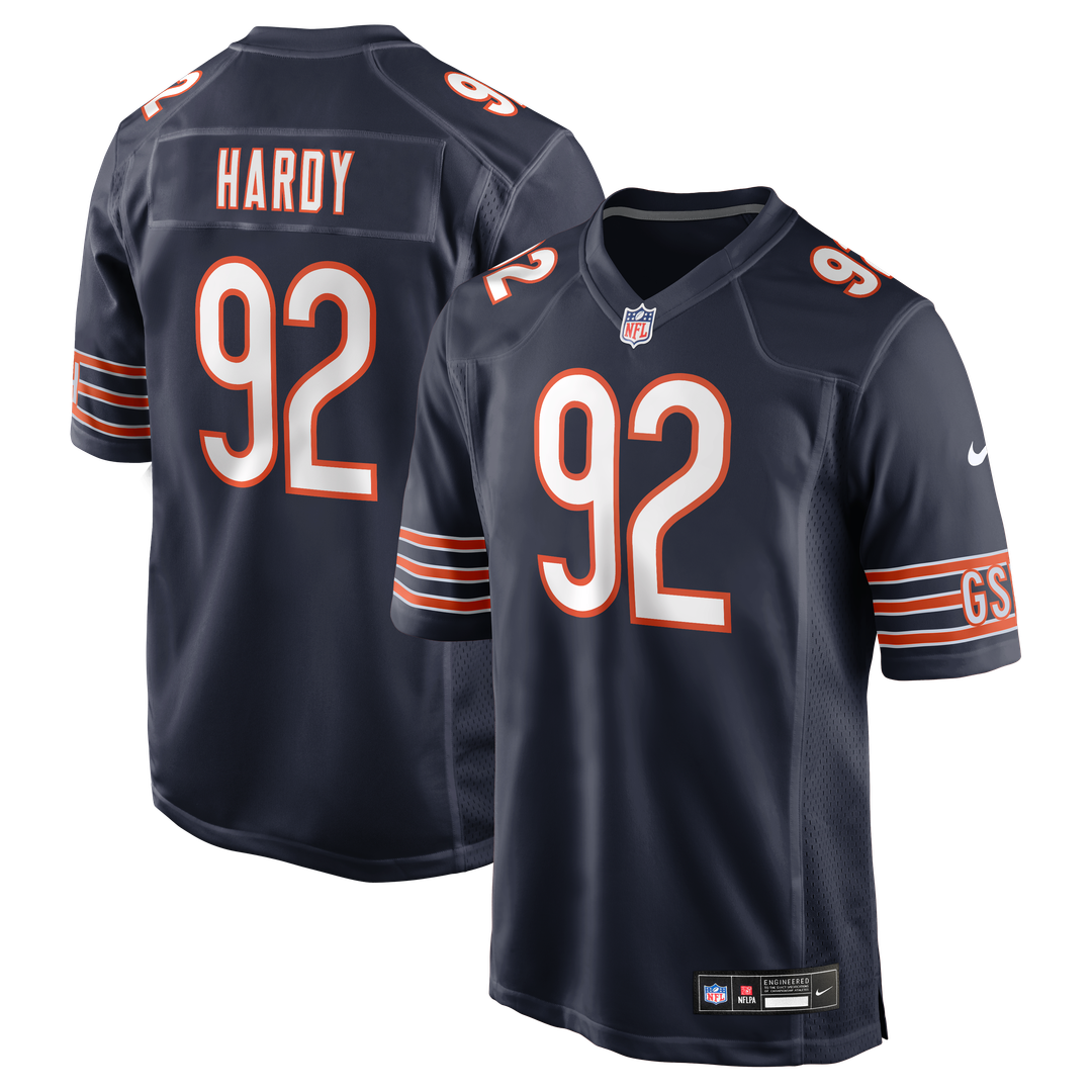 Chicago Bears Daniel Hardy Navy Team Game Jersey product image 1, provided for visual reference and product detail review