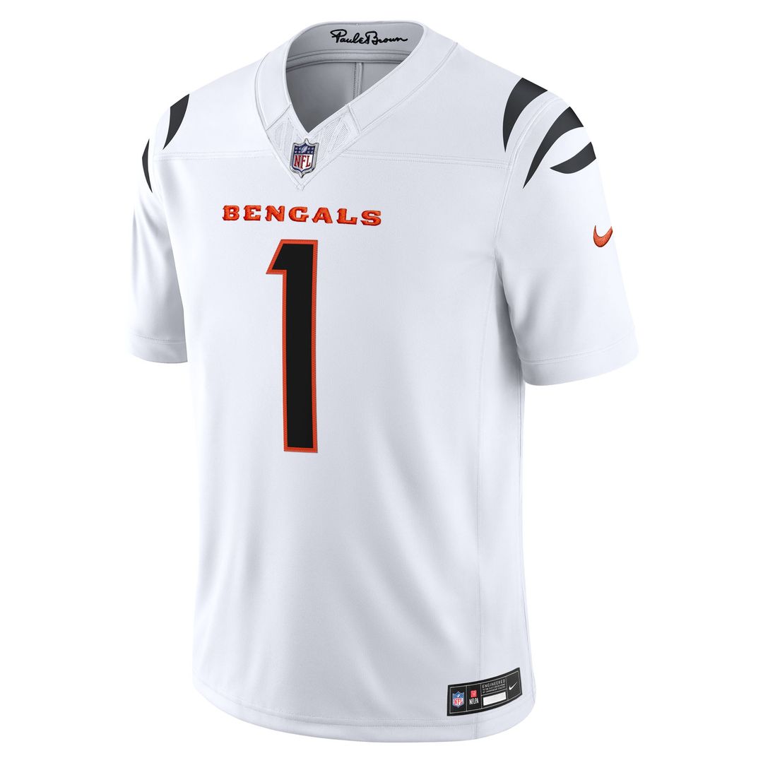 Cincinnati Bengals Ja'Marr Chase Orange Alternate Vapor F.U.S.E. Stitched Limited Jersey product image 11, provided for