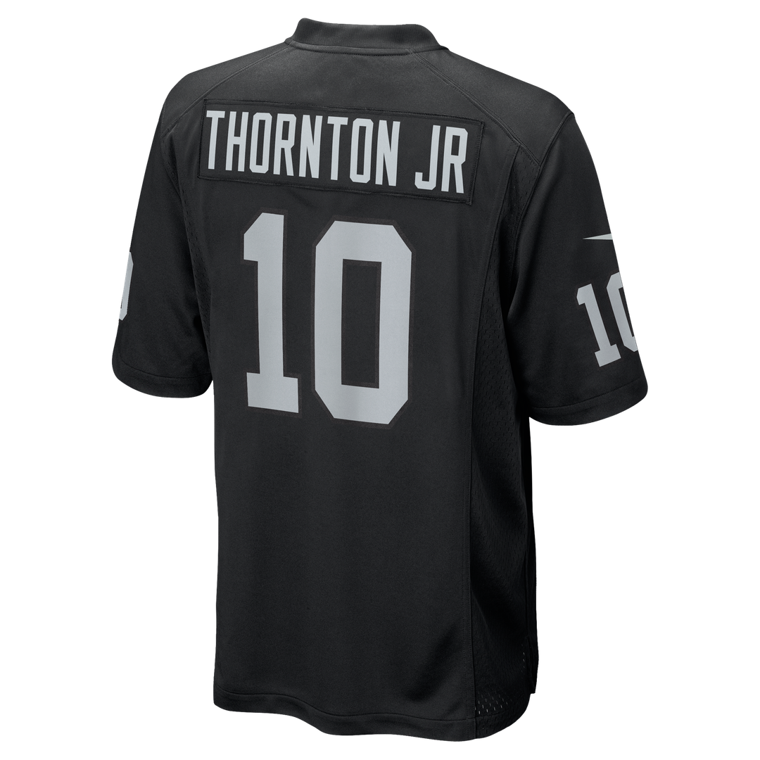Las Vegas Raiders Dont'e Thornton Jr. Black Team Game Jersey product image 3, provided for visual reference and product