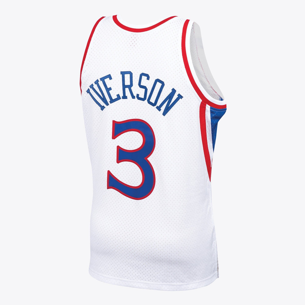 Allen Iverson Philadelphia 76ers 1996 Swingman Jersey - White - Mens product image 3, provided for visual reference and