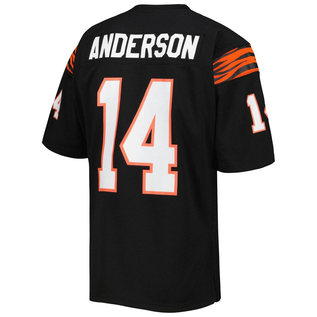 Cincinnati Bengals 1981 Ken Anderson Black Authentic Throwback Retired Player Jersey product image 3, provided for visual
