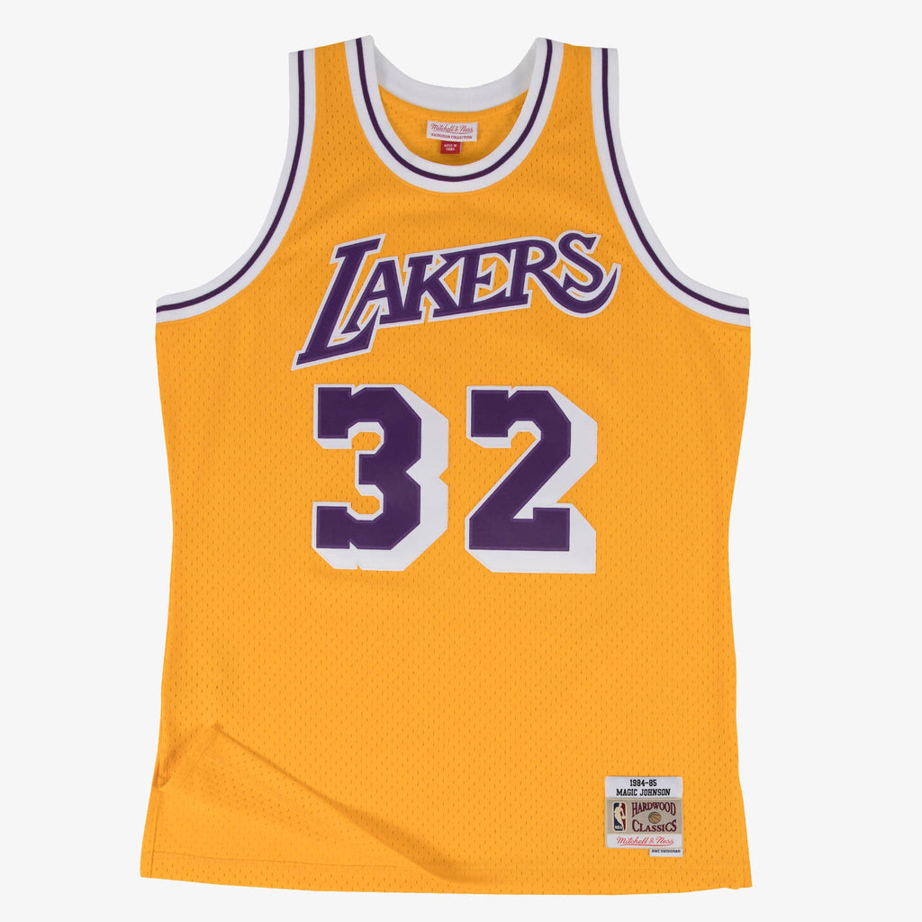 Magic Johnson Los Angeles Lakers 1984 Swingman Jersey product image 2, provided for visual reference and product detail