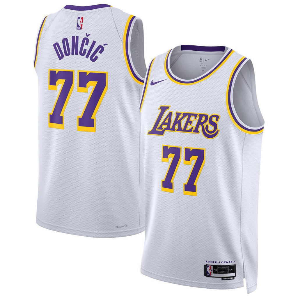 Los Angeles Lakers Association Swingman Jersey - Luka Doncic - Unisex product image 1, provided for visual reference and