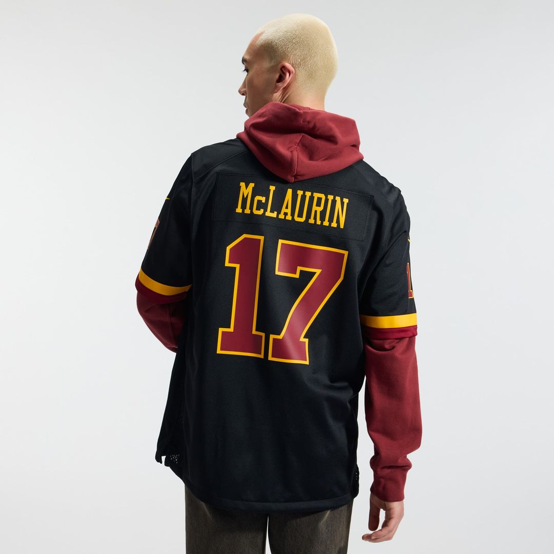 Hail Raiser Men Washington Commanders Terry McLaurin Black Alternate Game Jersey product image 3, provided for visual