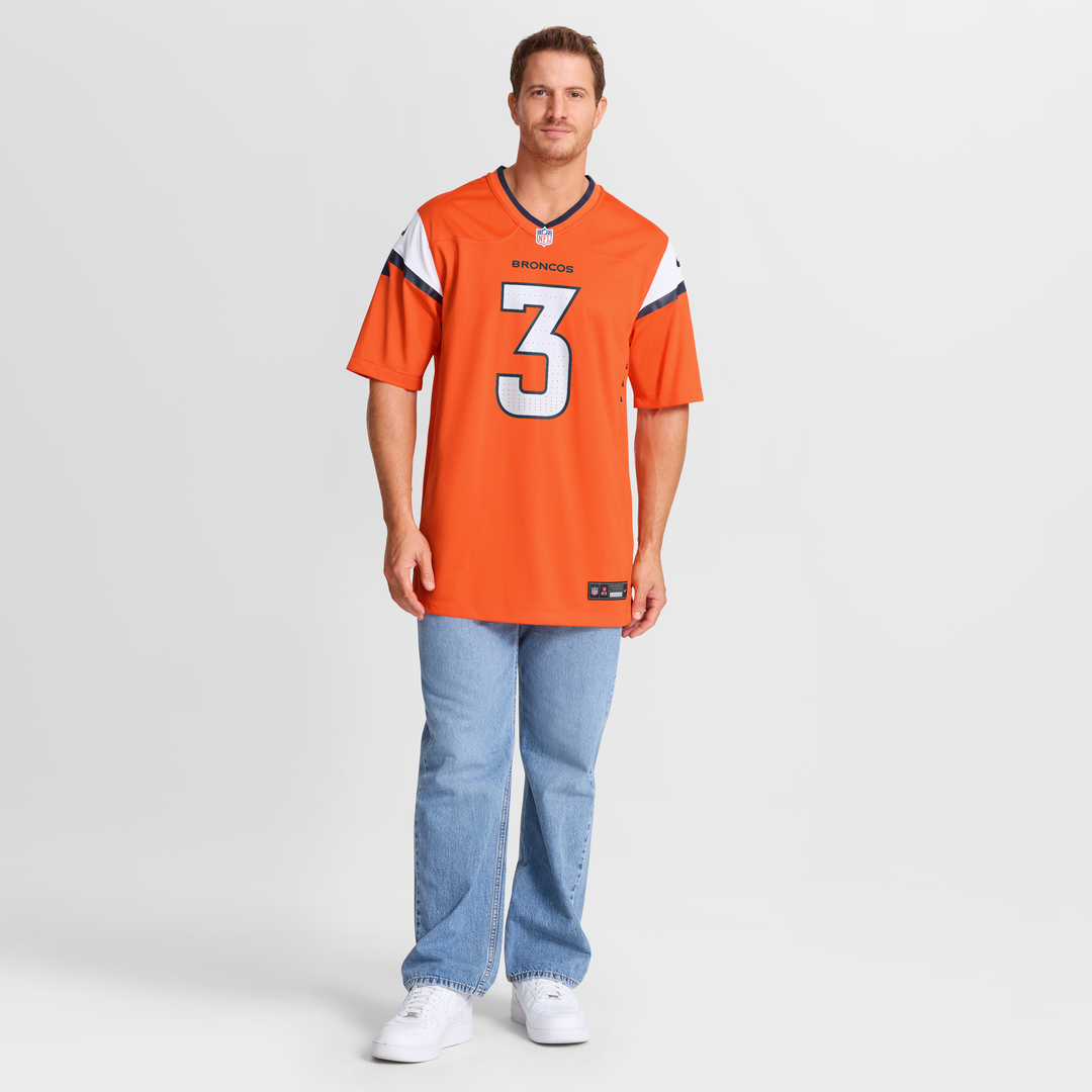 Denver Broncos Wil Lutz Orange Team Game Jersey product image 7, provided for visual reference and product detail review