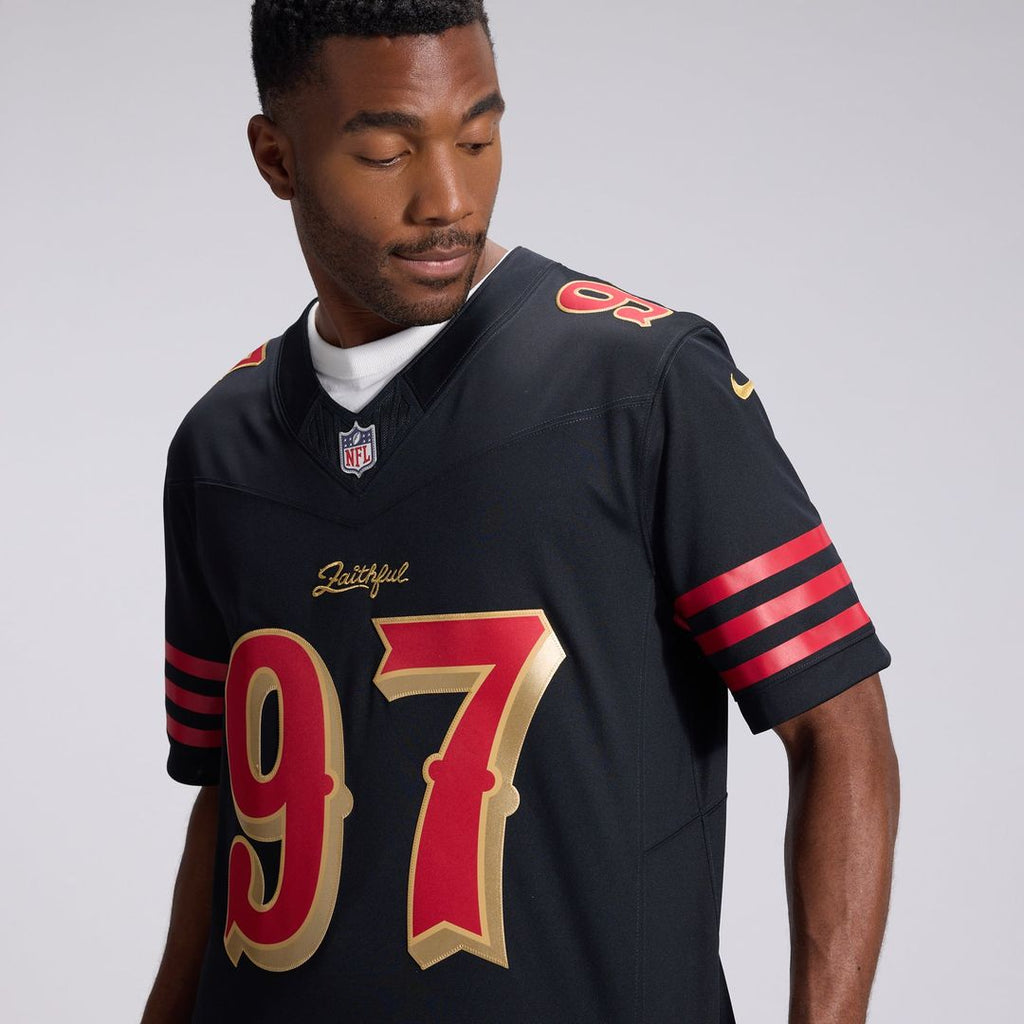 San Francisco 49ers Nick Bosa Black Rivalries Collection Stitched Limited Jersey product image 9, provided for visual