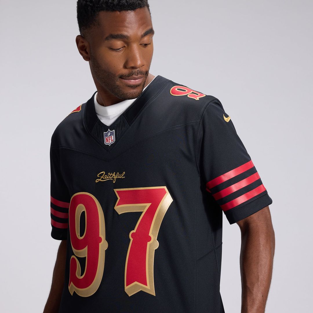 San Francisco 49ers Nick Bosa Black Rivalries Collection Stitched Limited Jersey product image 9, provided for visual