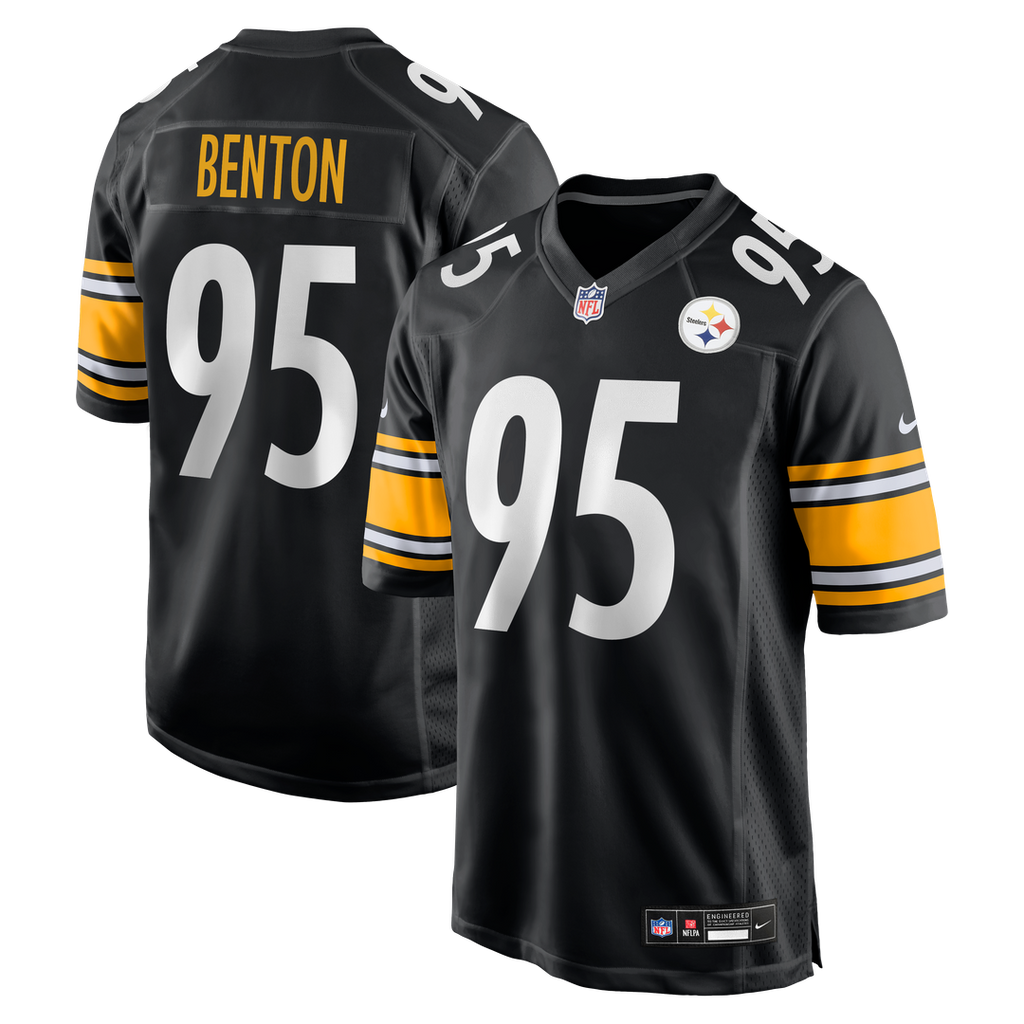 Pittsburgh Steelers Keeanu Benton Black Team Game Jersey product image 1, provided for visual reference and product detail