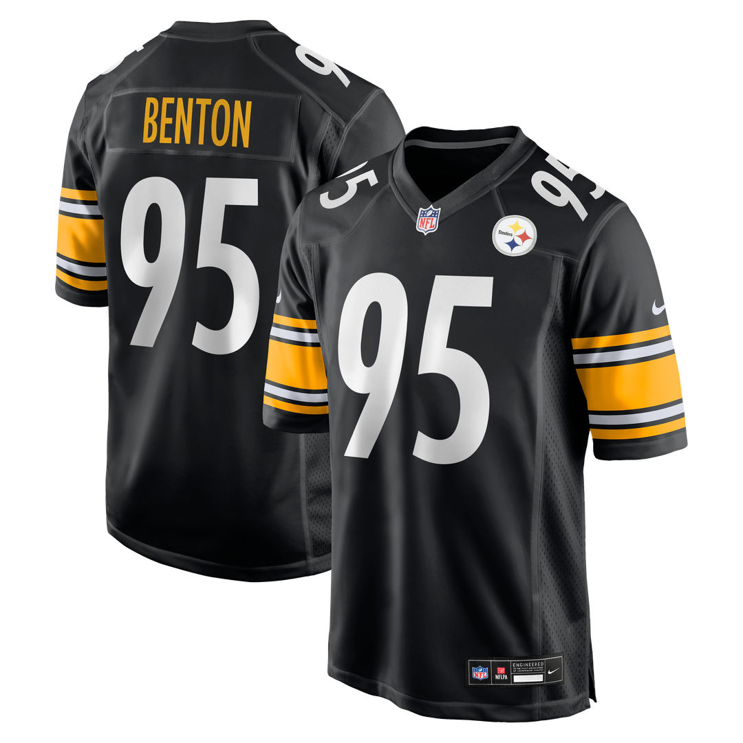 Pittsburgh Steelers Keeanu Benton Black Team Game Jersey product image 1, provided for visual reference and product detail