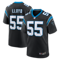 Carolina Panthers Devin Lloyd Black Team Game Jersey product image 1, provided for visual reference and product detail review