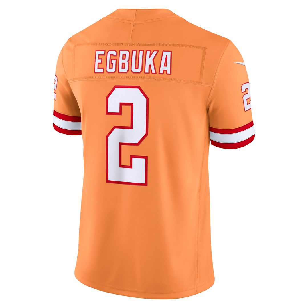 Tampa Bay Buccaneers Emeka Egbuka Creamsicle Alternate Vapor F.U.S.E. Stitched Limited Jersey product image 3, provided for