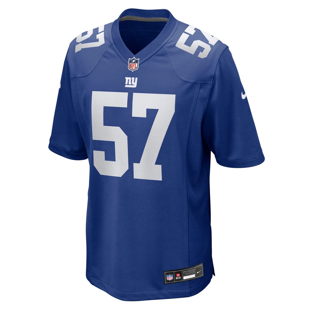 New York Giants Chauncey Golston Royal Team Game Jersey product image 2, provided for visual reference and product detail