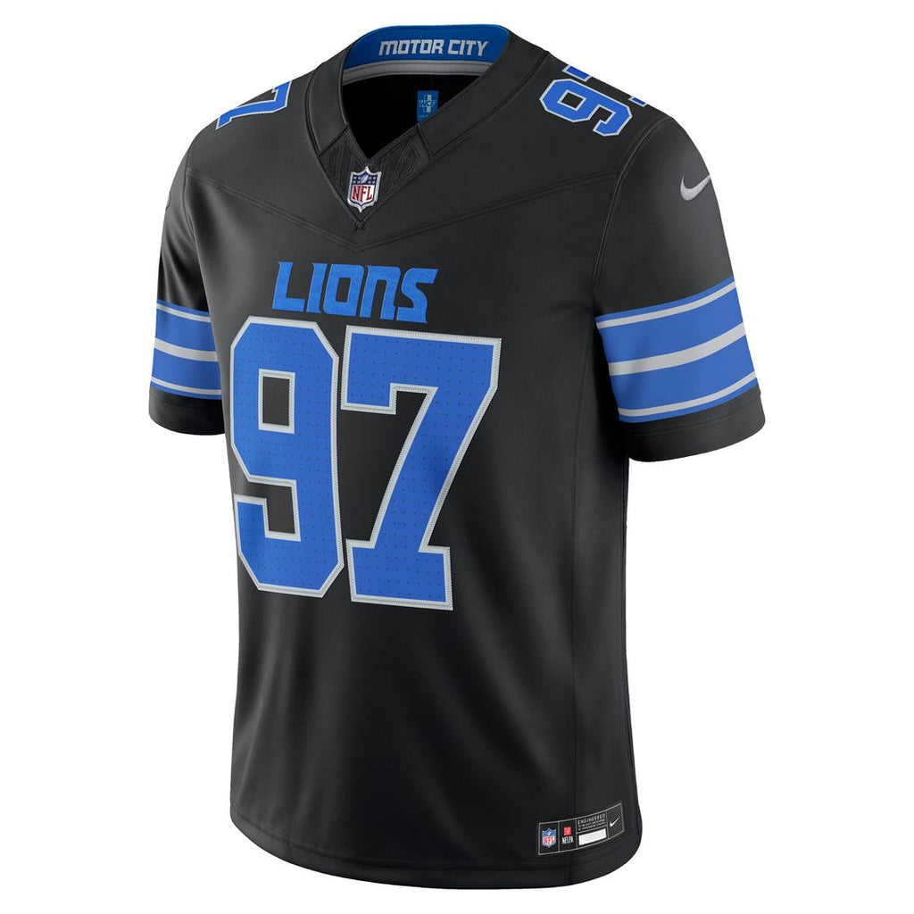 Detroit Lions Aidan Hutchinson Black Alternate Vapor F.U.S.E. Stitched Limited Jersey product image 5, provided for visual