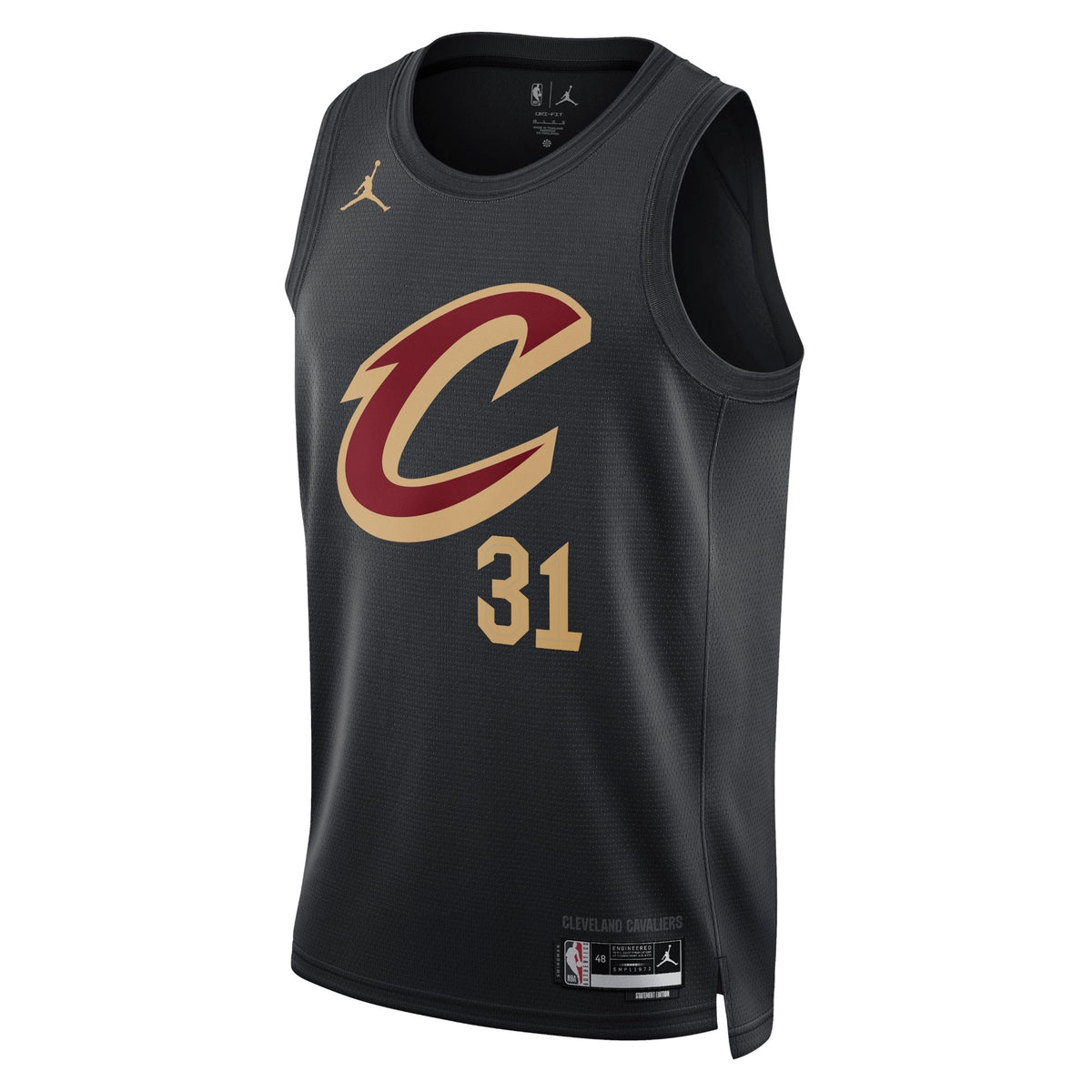 Jarrett Allen Cleveland Cavaliers Statement Edition Swingman Jersey - Black - Unisex product image 2, provided for visual