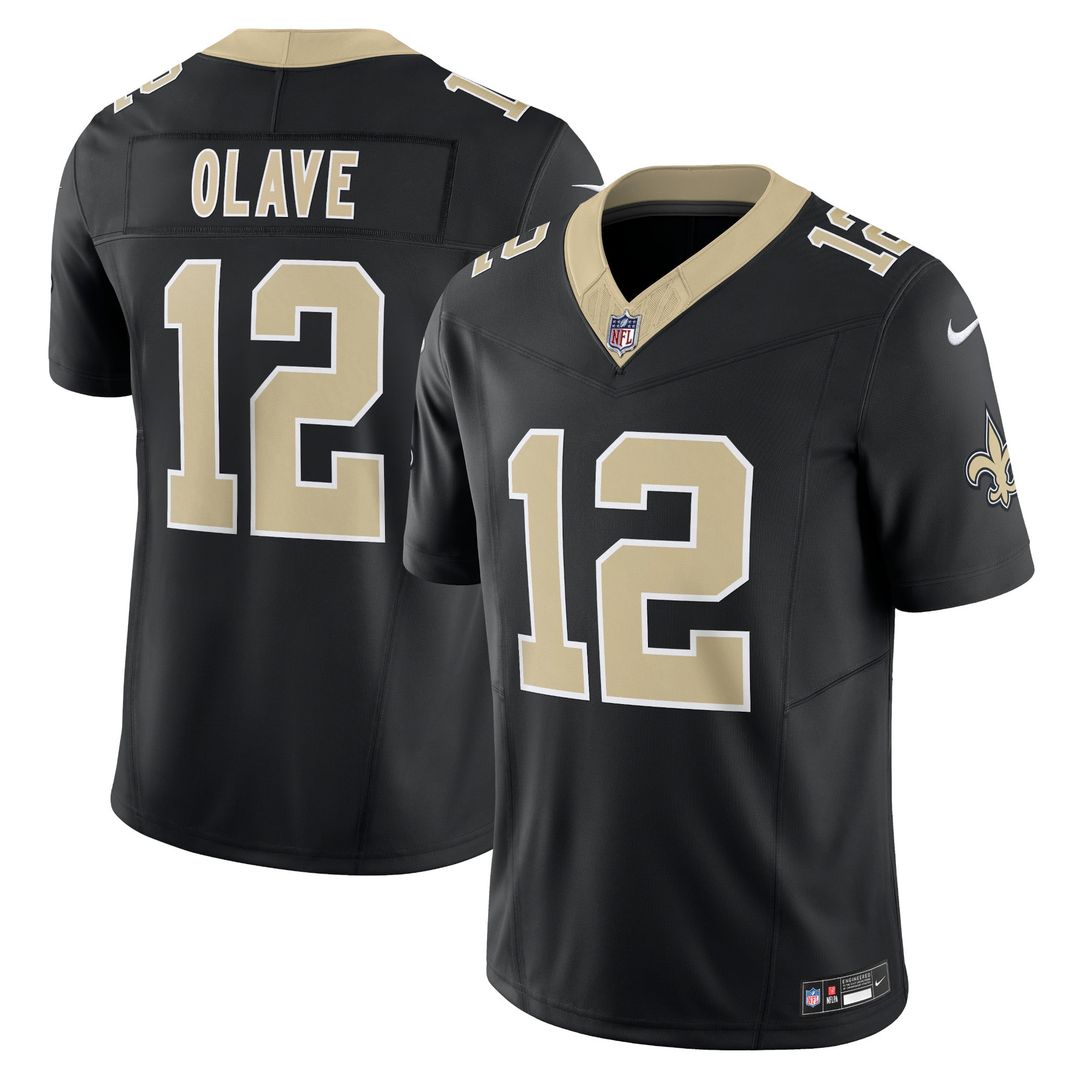 New Orleans Saints Chris Olave Black Vapor F.U.S.E. Limited Jersey product image 4, provided for visual reference and