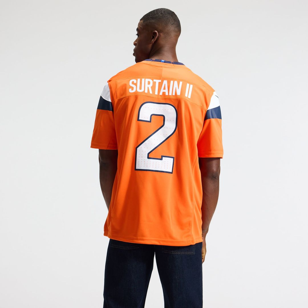 Denver Broncos Pat Surtain II Navy Alternate Vapor F.U.S.E. Stitched Limited Jersey product image 9, provided for visual