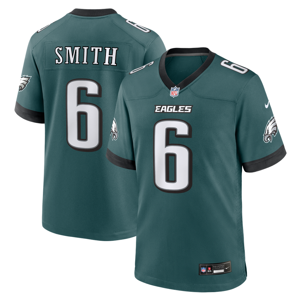 Philadelphia Eagles DeVonta Smith Midnight Green Team Game Jersey product image 1, provided for visual reference and product