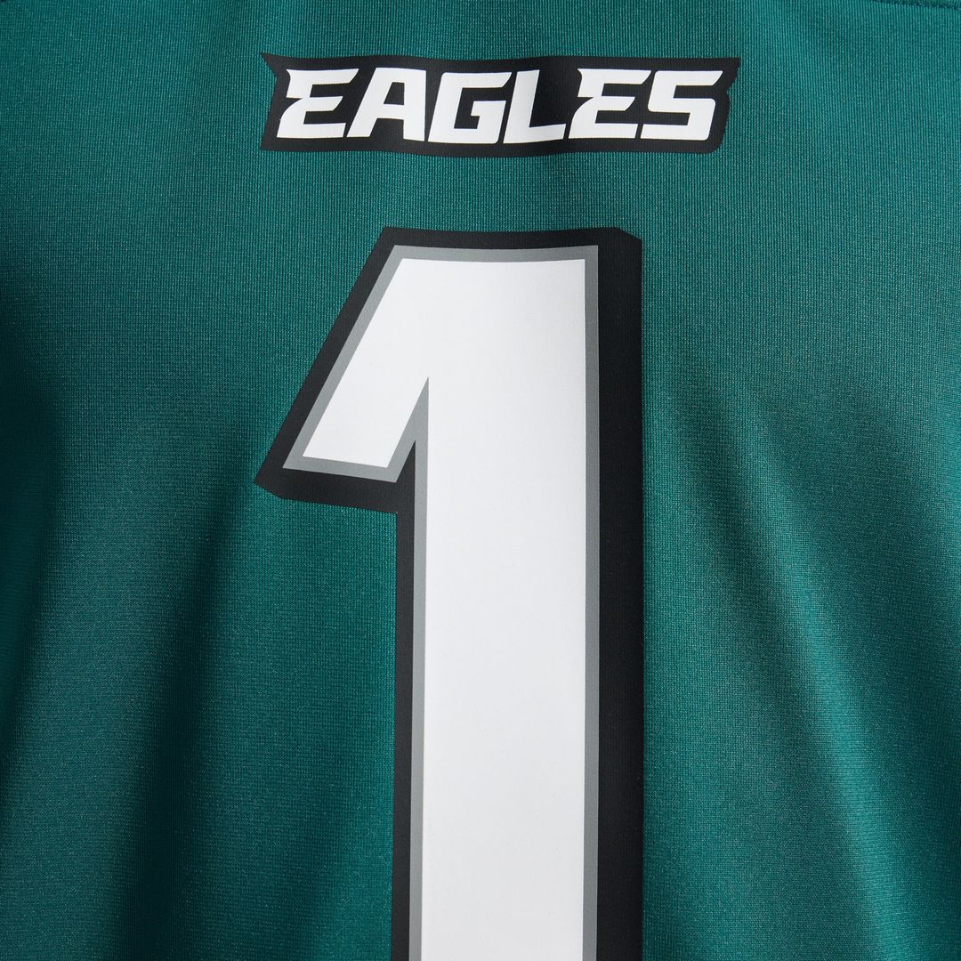 Philadelphia Eagles Jalen Hurts Midnight Green Team Game Jersey product image 11, provided for visual reference and product
