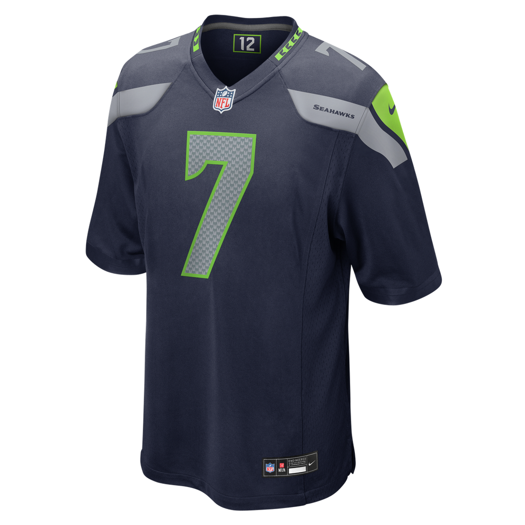 Seattle Seahawks Uchenna Nwosu College Navy Team Game Jersey product image 2, provided for visual reference and product