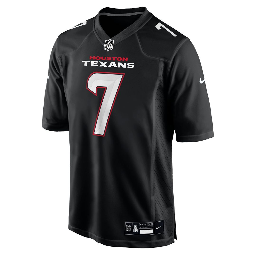 Houston Texans C.J. Stroud Carbon Black Fashion Jersey product image 2, provided for visual reference and product detail