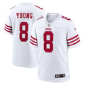San Francisco 49ers Steve Young White Retired Player Game Jersey product image 1, provided for visual reference and product