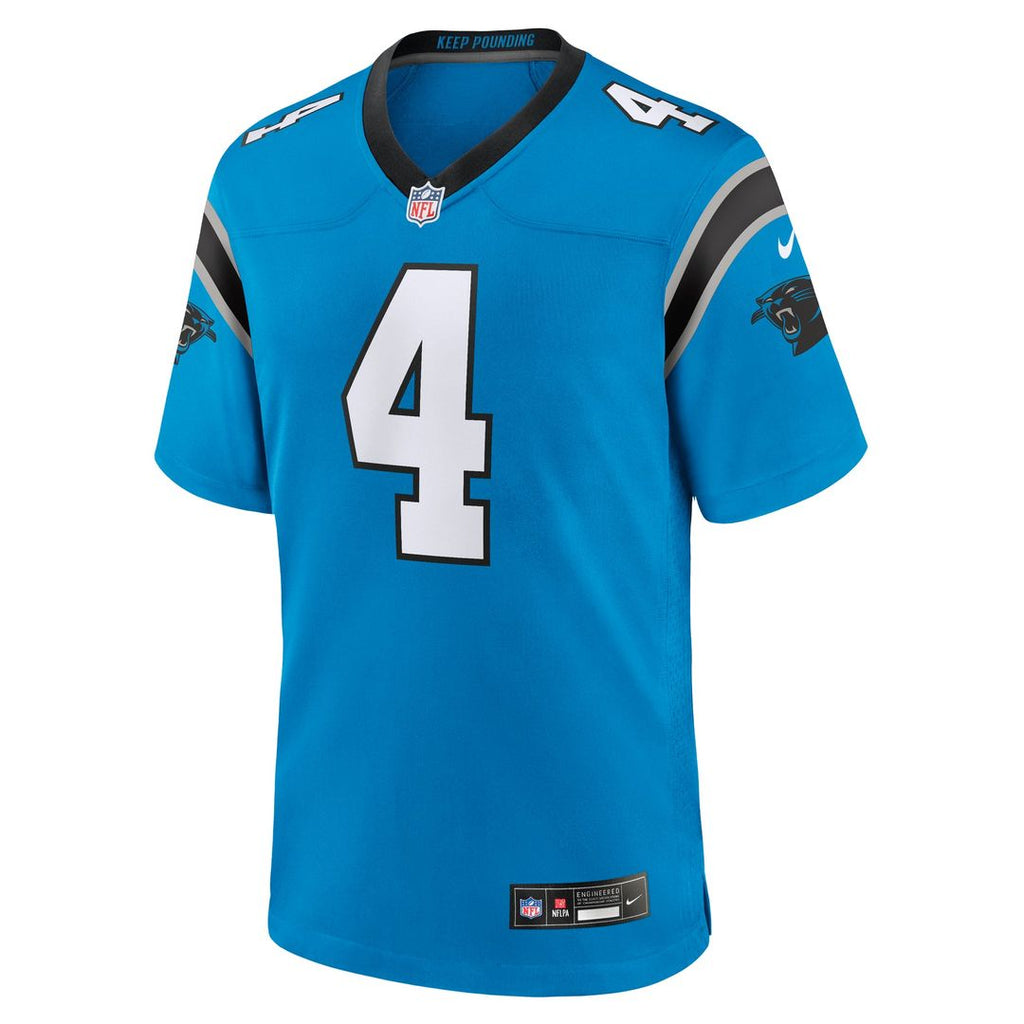 Carolina Panthers Tetairoa McMillan Blue Alternate Game Jersey product image 2, provided for visual reference and product