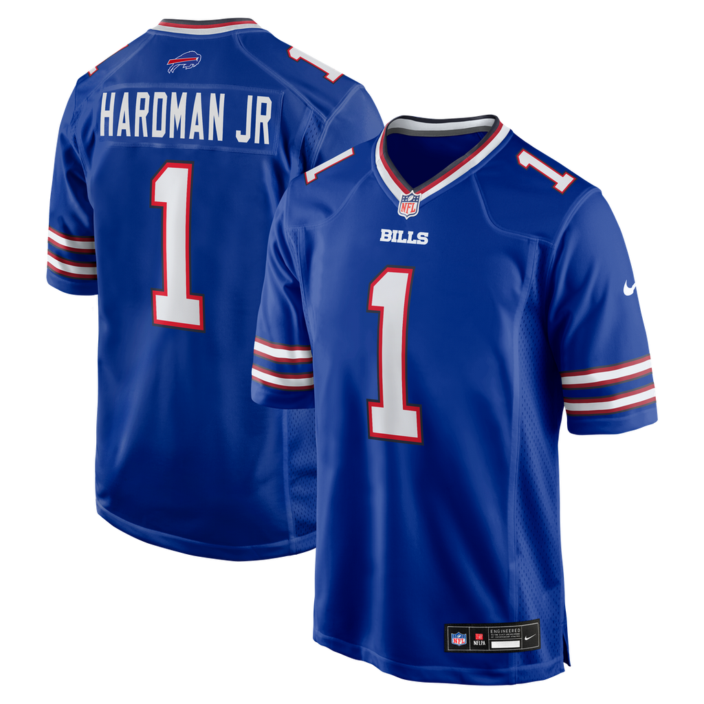 Buffalo Bills Mecole Hardman Royal Team Game Jersey product image 1, provided for visual reference and product detail review