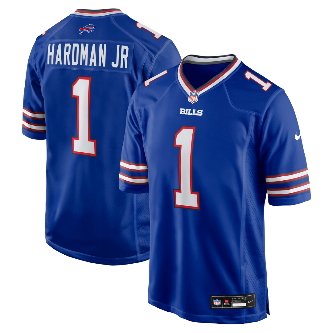 Buffalo Bills Mecole Hardman Royal Team Game Jersey product image 1, provided for visual reference and product detail review