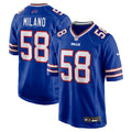 Buffalo Bills Matt Milano Royal Game Player Jersey product image 1, provided for visual reference and product detail review