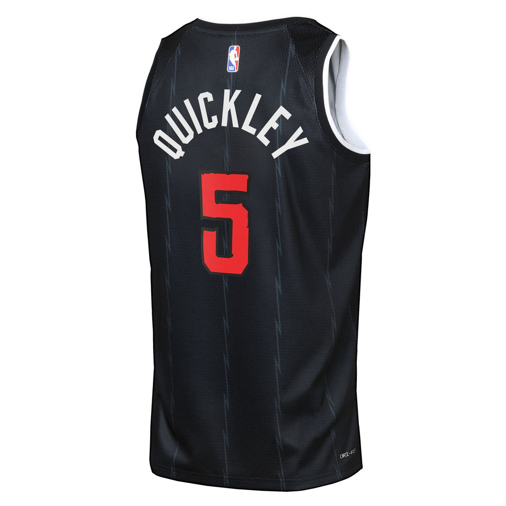 Immanuel Quickley Toronto Raptors 2025/26 City Edition Swingman Jersey - Black - Youth product image 4, provided for visual