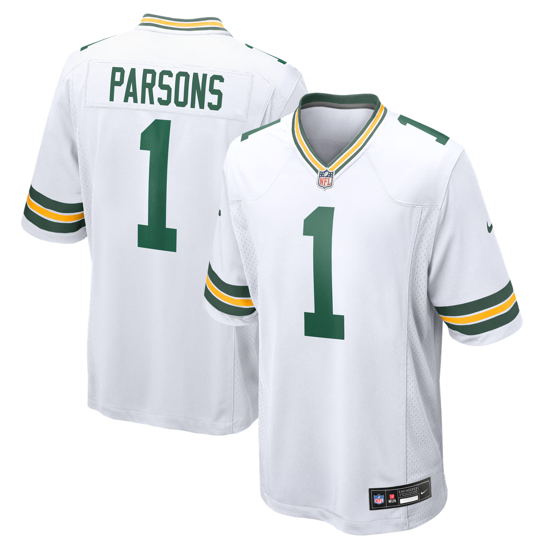 Green Bay Packers Micah Parsons Green Game Player Jersey product image 21, provided for visual reference and product detail
