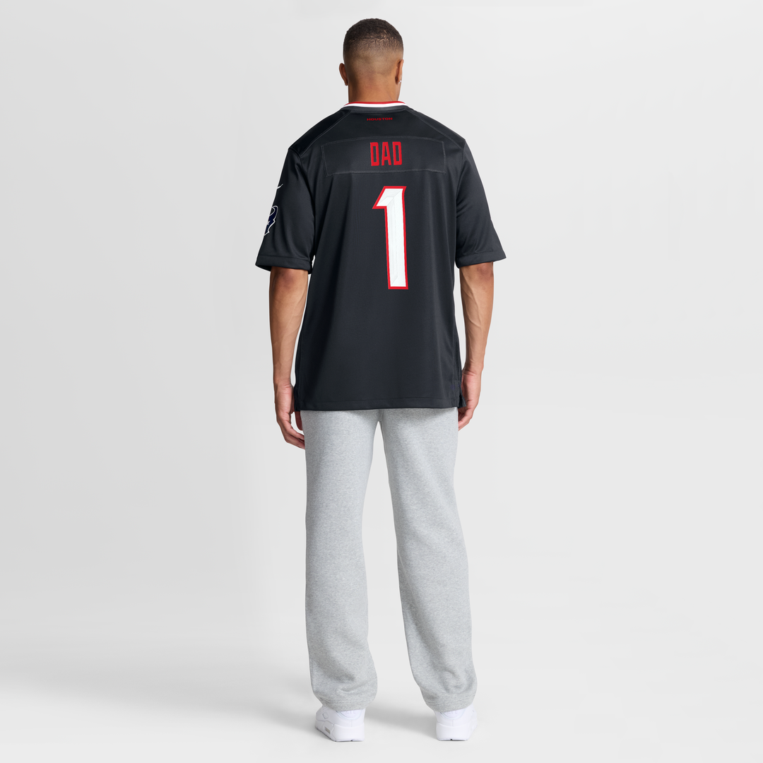 Houston Texans Navy #1 Dad Game Jersey product image 8, provided for visual reference and product detail review