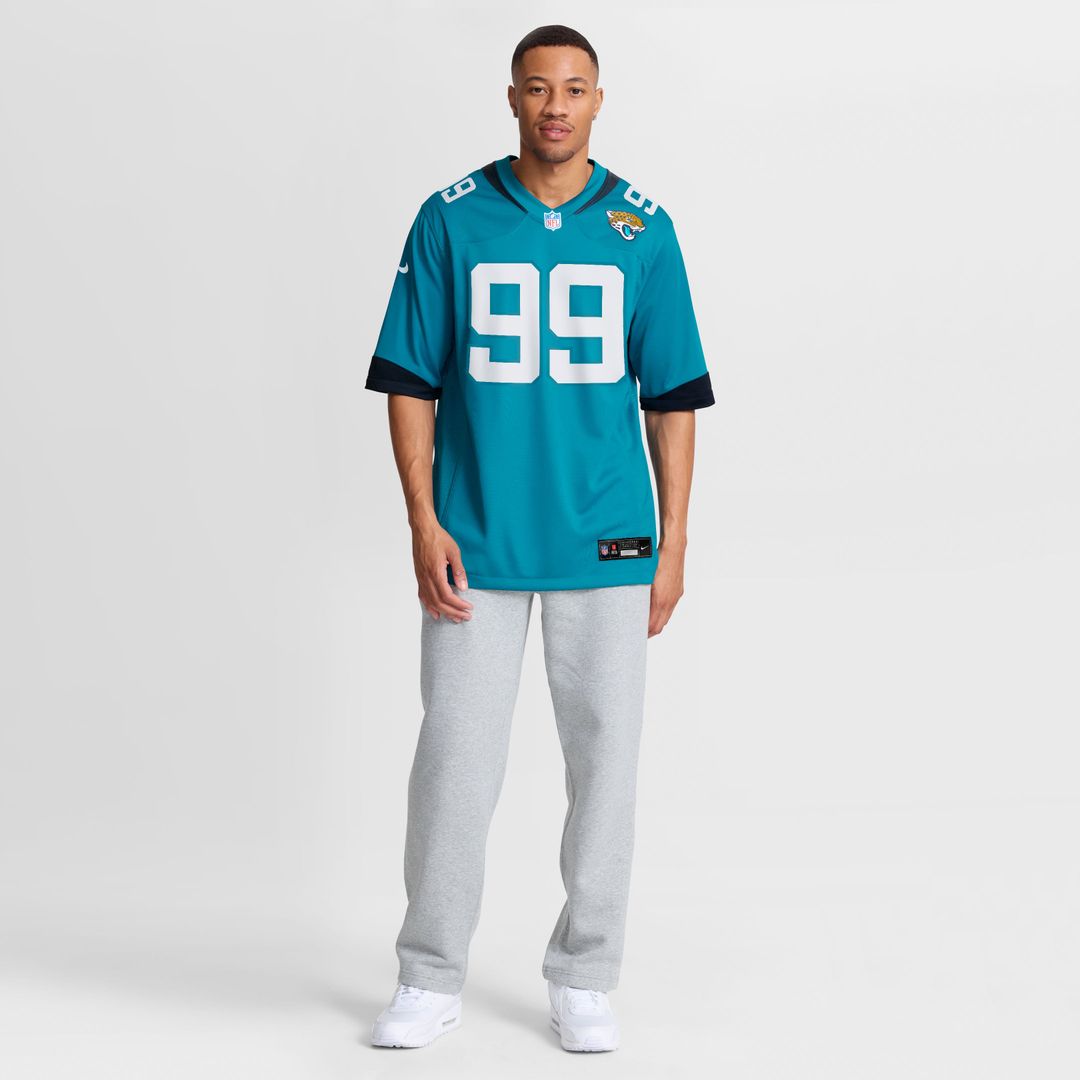 Jacksonville Jaguars Ruke Orhorhoro Teal Team Game Jersey product image 4, provided for visual reference and product detail