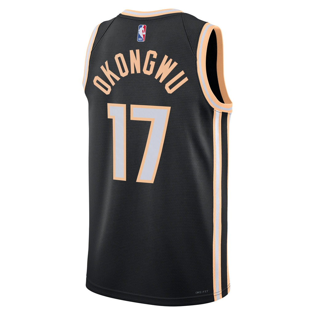 Onyeka Okongwu Atlanta Hawks 2025/26 City Edition Swingman Jersey - Black - Unisex product image 4, provided for visual