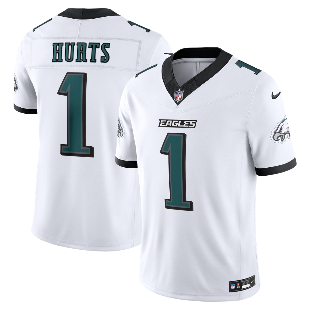 Philadelphia Eagles Jalen Hurts White Vapor F.U.S.E. Stitched Limited Jersey product image 4, provided for visual reference