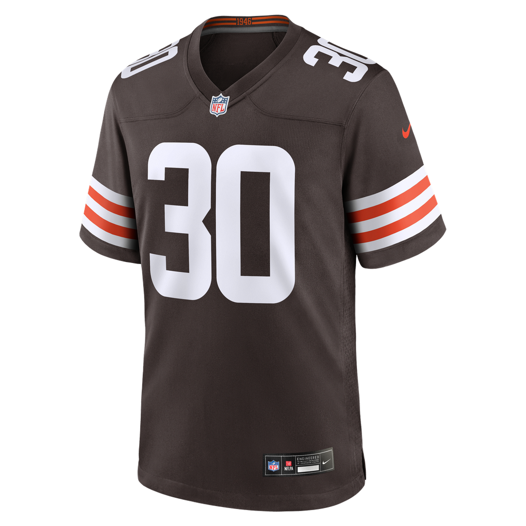 Cleveland Browns Zion Washington Brown Team Game Jersey product image 4, provided for visual reference and product detail