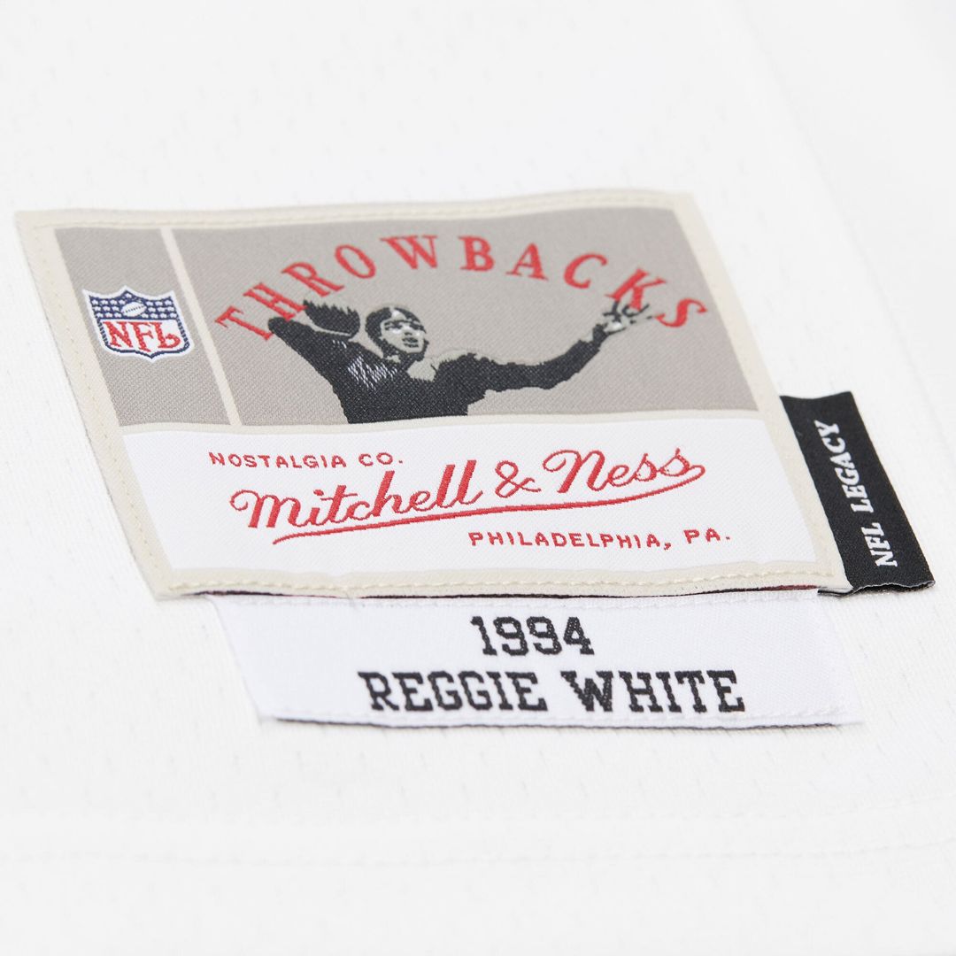 Green Bay Packers Reggie White White 1994 Legacy Replica Jersey product image 5, provided for visual reference and product