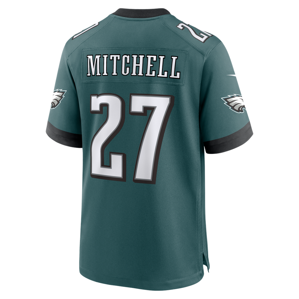Philadelphia Eagles Quinyon Mitchell Midnight Green Team Game Jersey product image 3, provided for visual reference and