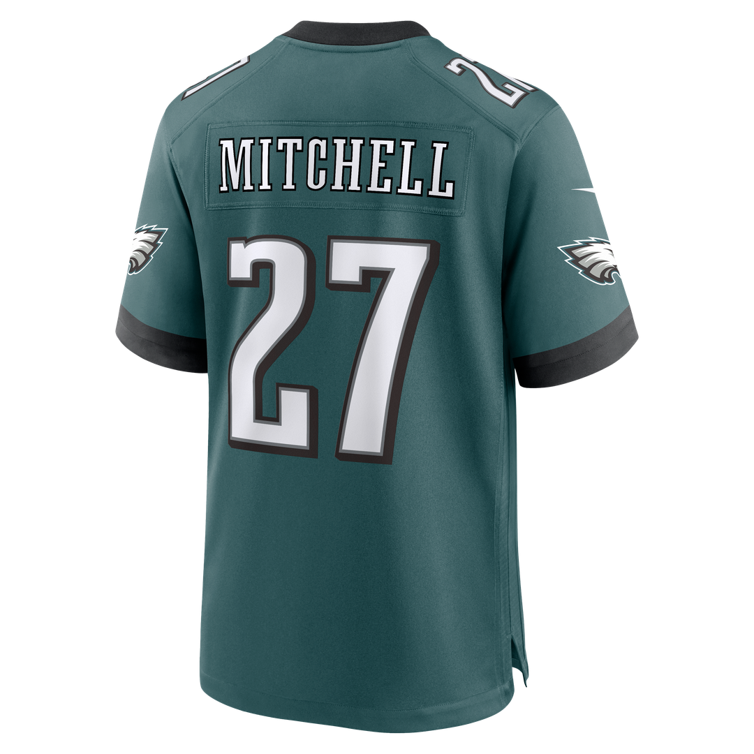 Philadelphia Eagles Quinyon Mitchell Midnight Green Team Game Jersey product image 3, provided for visual reference and