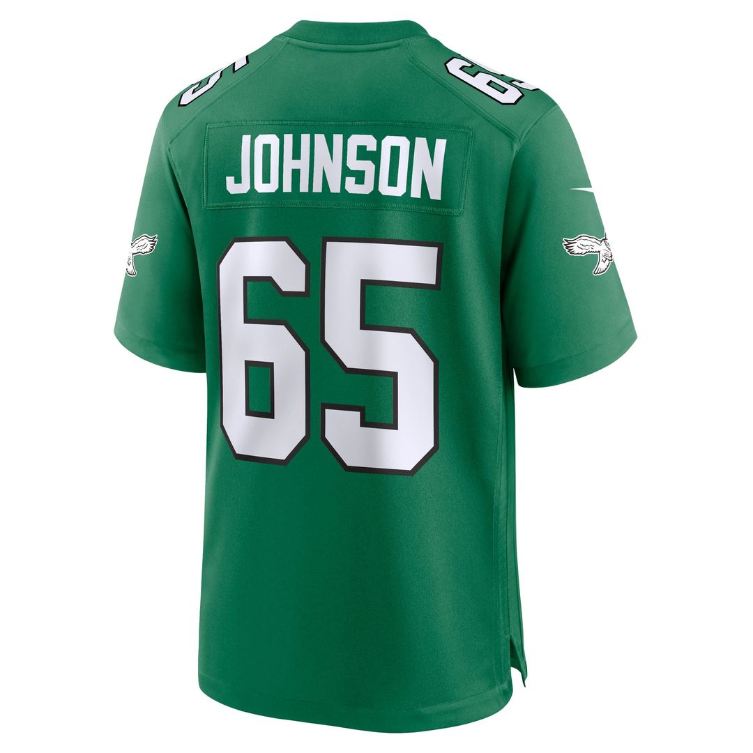 Philadelphia Eagles Lane Johnson Kelly Green Alternate Game Jersey product image 3, provided for visual reference and