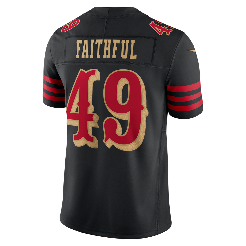 San Francisco 49ers The Faithful Black Rivalries Collection Stitched Limited Jersey product image 7, provided for visual