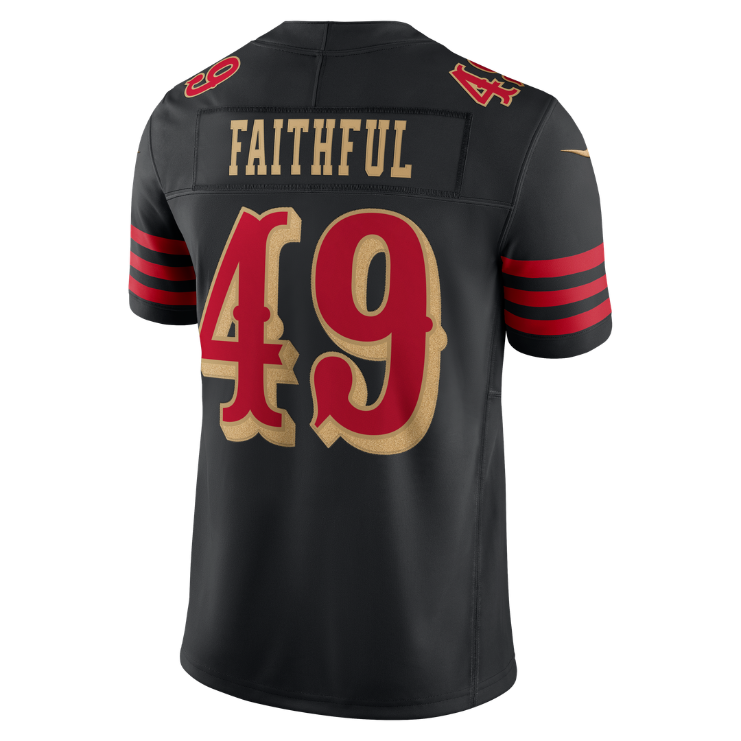 San Francisco 49ers The Faithful Black Rivalries Collection Stitched Limited Jersey product image 7, provided for visual