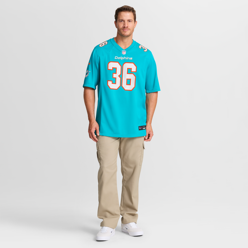 Miami Dolphins Storm Duck Aqua Game Jersey product image 7, provided for visual reference and product detail review