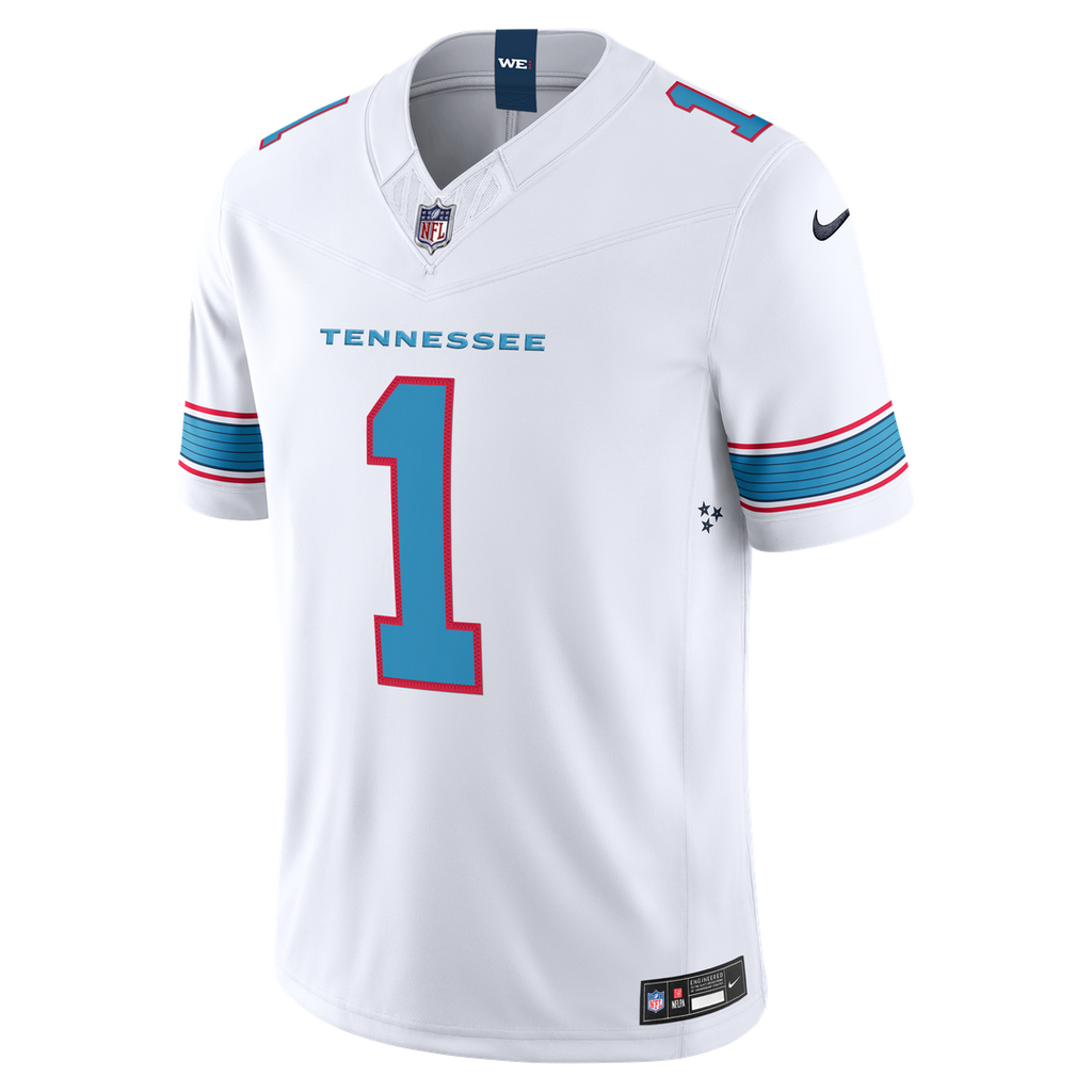Tennessee Titans Cameron Ward Light Blue Team Vapor F.U.S.E. Stitched Limited Jersey product image 28, provided for visual