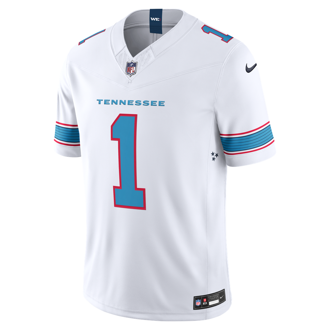 Tennessee Titans Cameron Ward Light Blue Team Vapor F.U.S.E. Stitched Limited Jersey product image 28, provided for visual